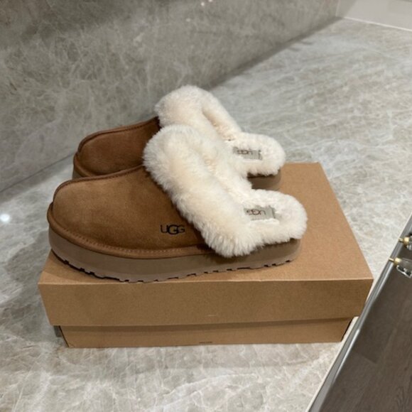 Ugg Disquette Slipper Chestnut Sz 9 - Picture 2 of 6